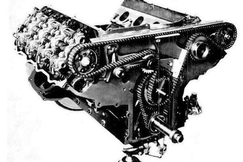 Ford 427 SOHC Cammer engine with single overhead cams and long timing chains, developed to rival Chrysler’s 426 Hemi.